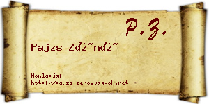 Pajzs Zénó névjegykártya